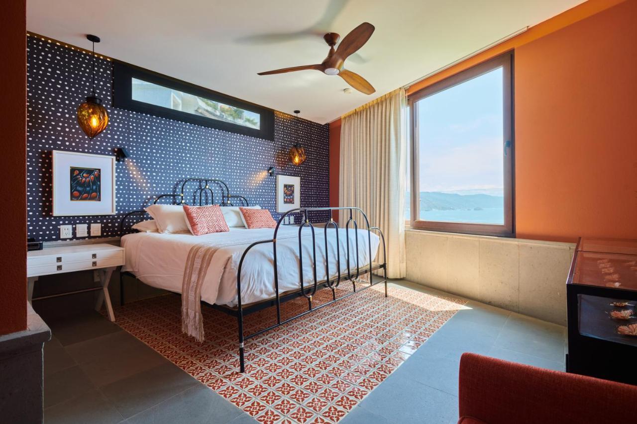 Hotel Luxury Patio Azul (Adults Only) Puerto Vallarta Bagian luar foto A bedroom at the hotel